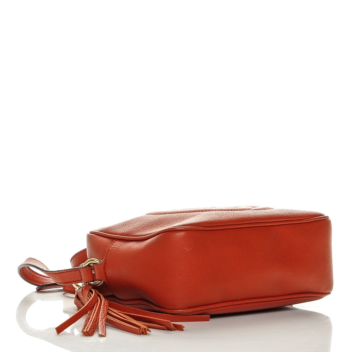 Gucci Pebbled Calfskin Small Soho Disco Bag Sun Orange 4 of 7