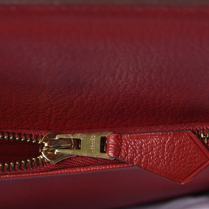 Hermes Togo Horseshoe Kelly Retourne 32 Bleu Electrique Rouge H 29 of 38