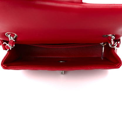 Chanel Lambskin Quilted Mini Rectangular Flap Red 5 of 11
