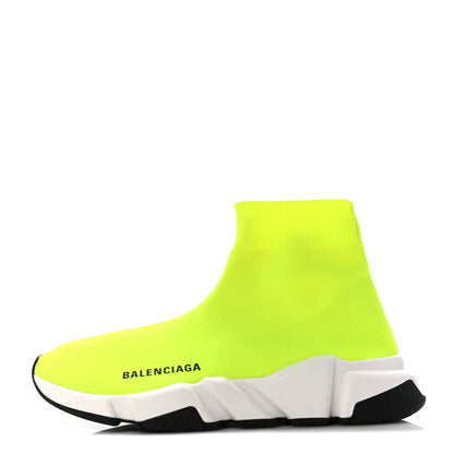 Balenciaga Nylon Knit Womens BB Speed Sneakers 37 Jaune Fluo 1 of 8