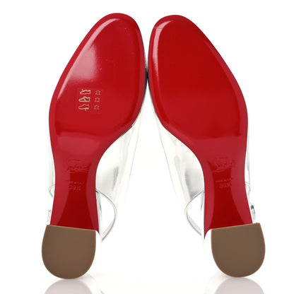 Christian Louboutin Specchio So Jane Sling 55 Pump 39.5 Silver 7 of 13