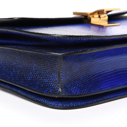 Celine Lizard Medium Classic Box Flap Bag Indigo 8 of 10