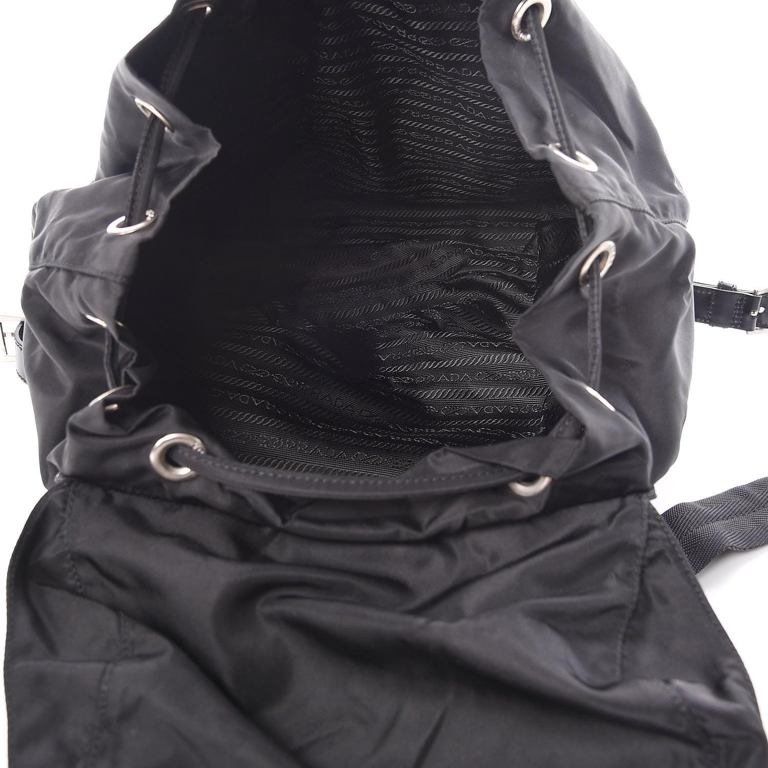 Prada Nylon Vela Medium Backpack Black 5 of 15