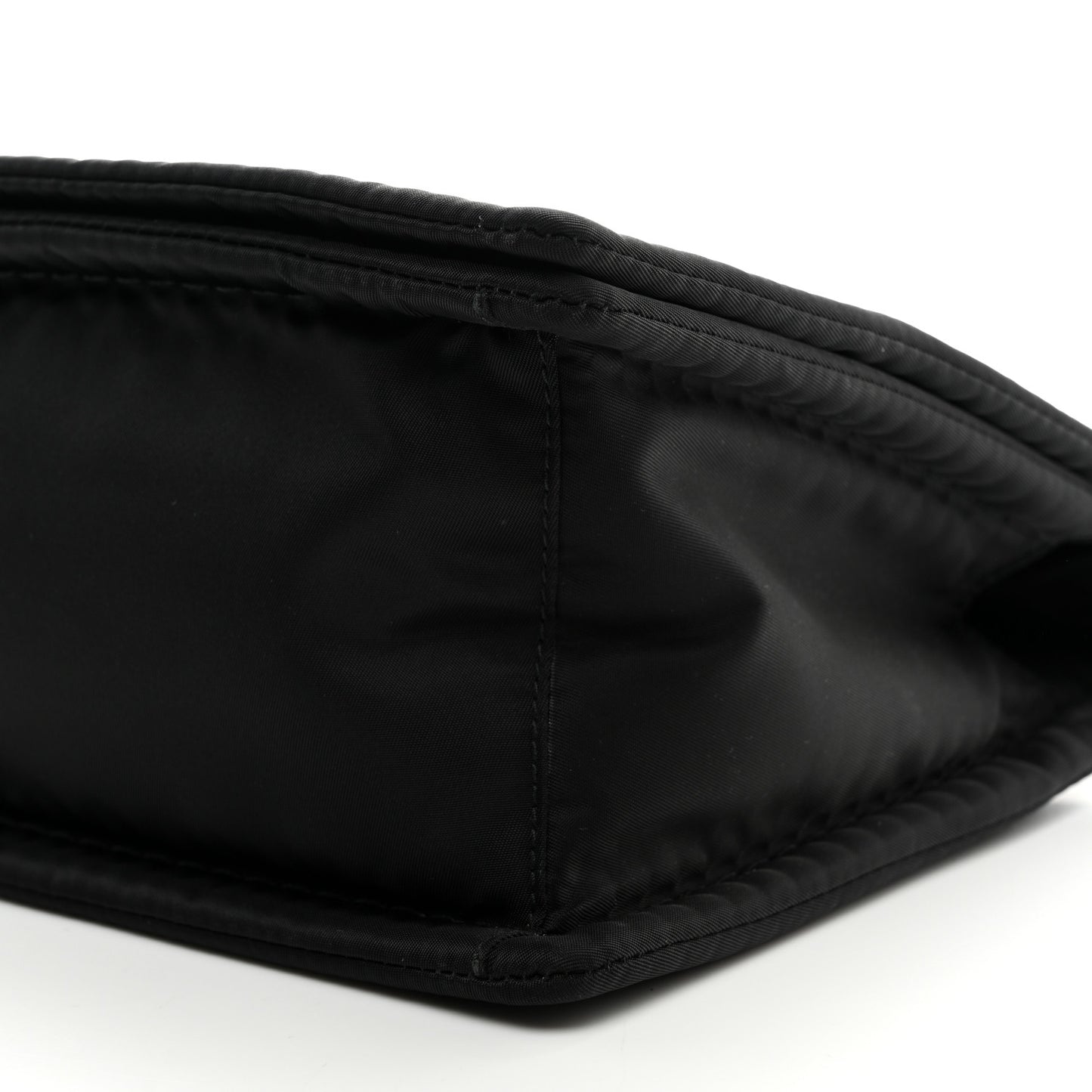 Tessuto Nylon Chain Flap Shoulder Bag Black