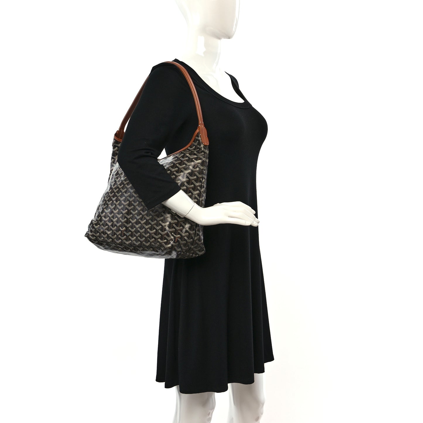 Goyardine Boheme Hobo Black Gold