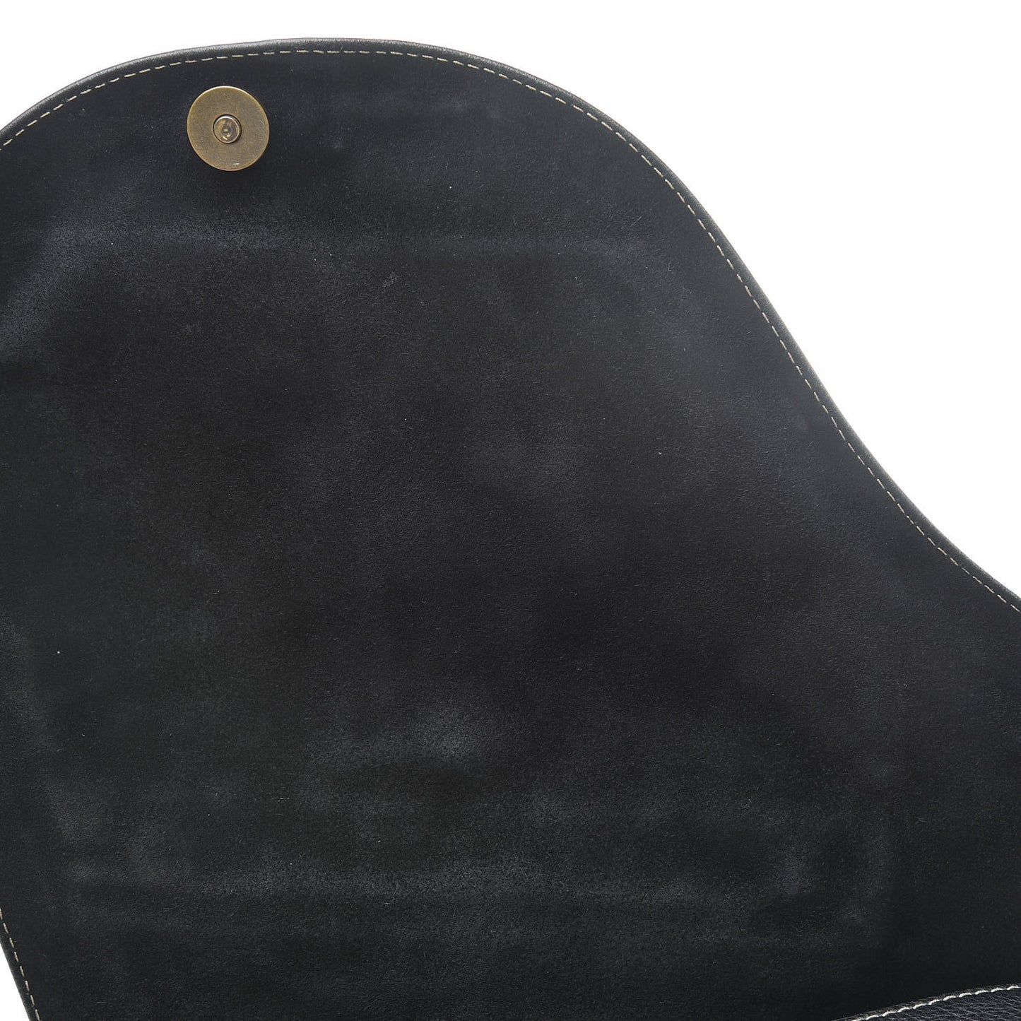 Calfskin Baudrier Saddle Bag Black