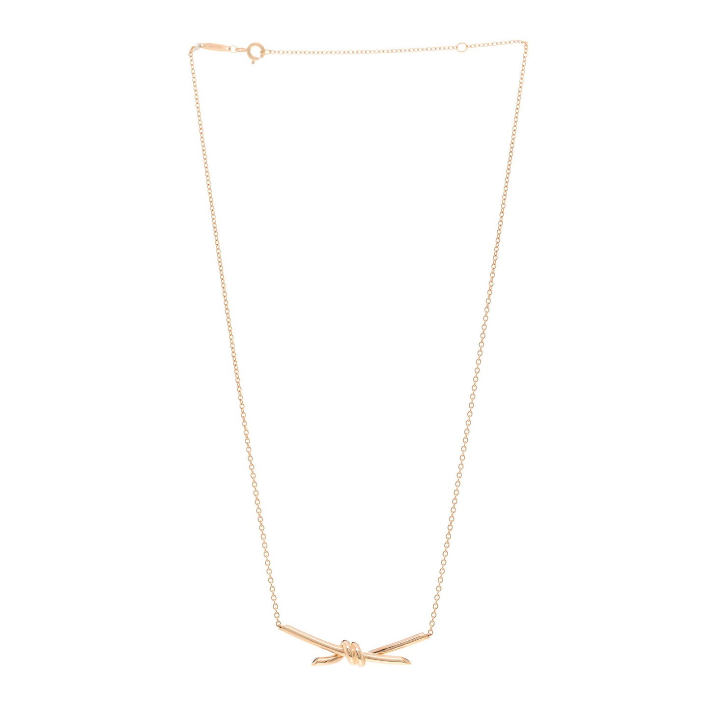 18K Rose Gold Knot Necklace