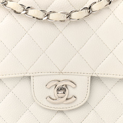 Chanel Caviar Quilted Medium Double Flap White 7 of 11