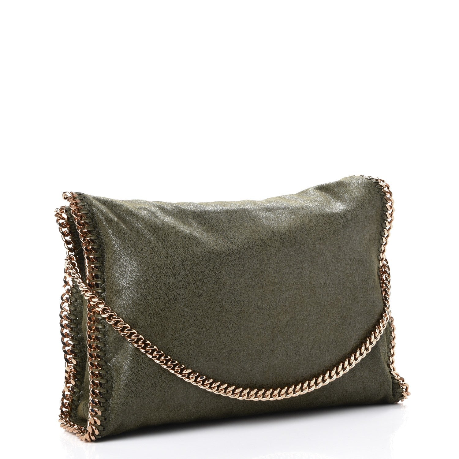 Stella McCartney Shaggy Deer Small Falabella Fold Over Tote Olive 3 of 7