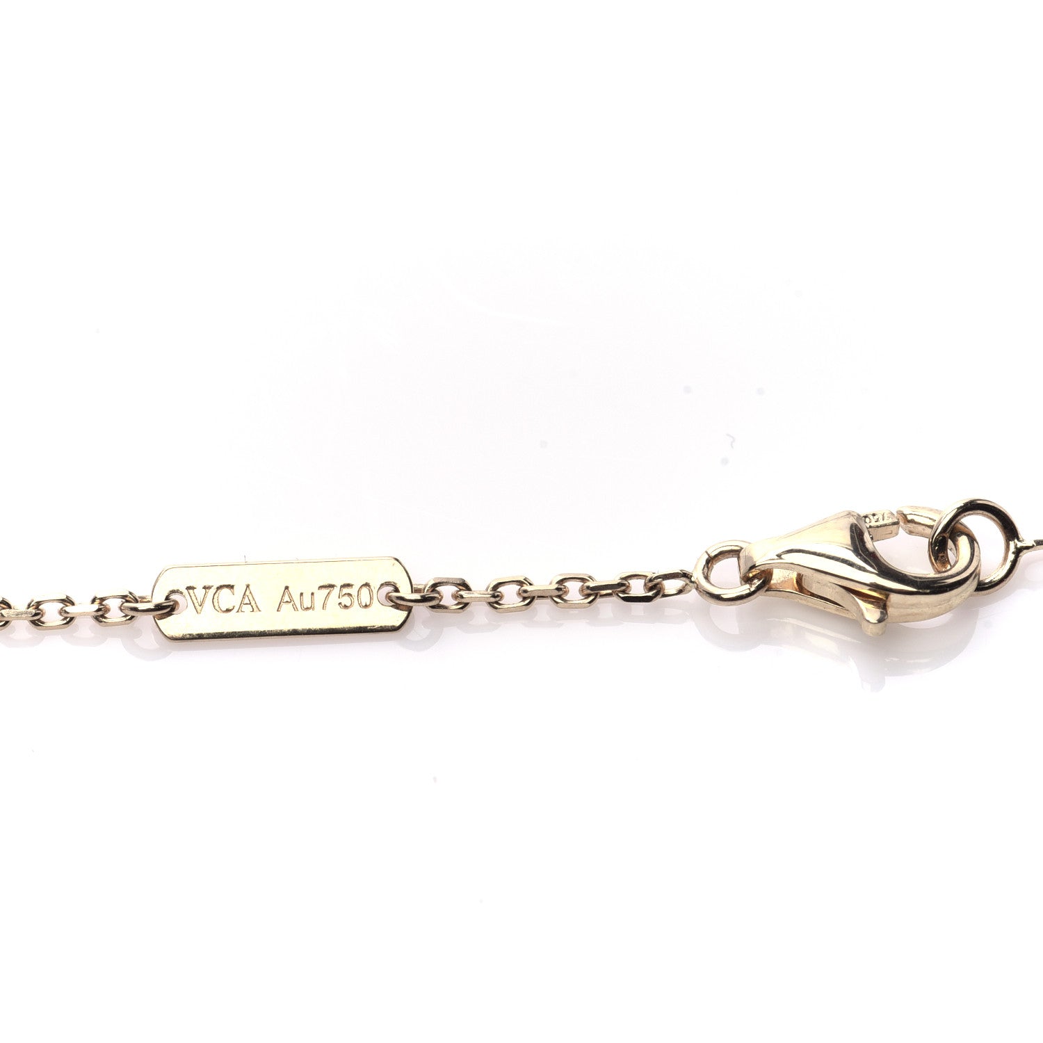 Van Cleef & Arpels 18K Yellow Gold Black Onyx Vintage Alhambra Pendant Necklace 4 of 5