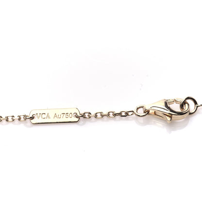 Van Cleef & Arpels 18K Yellow Gold Black Onyx Vintage Alhambra Pendant Necklace 4 of 5