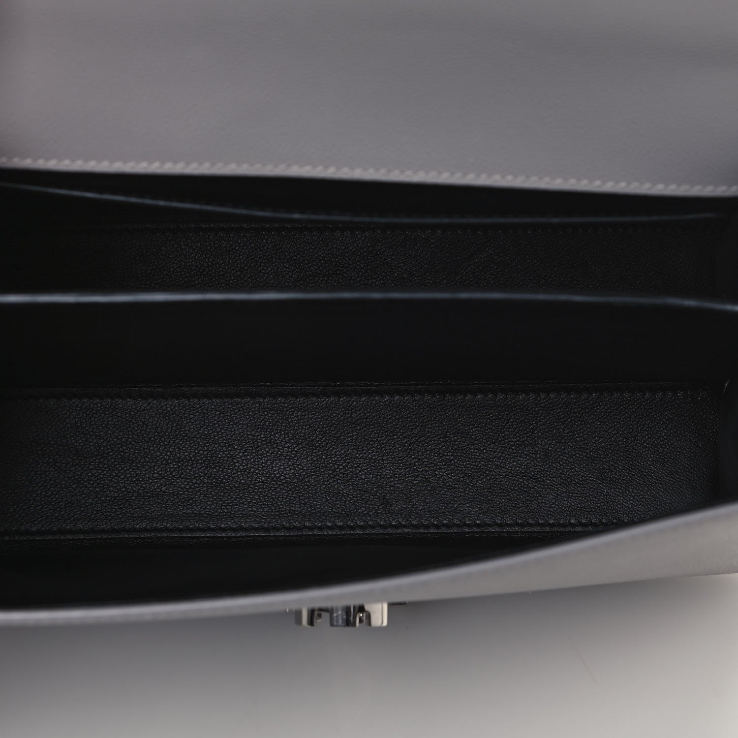 Saint Laurent Grain de Poudre Medium Classic Monogram Cassandra Top Handle Granite 5 of 15