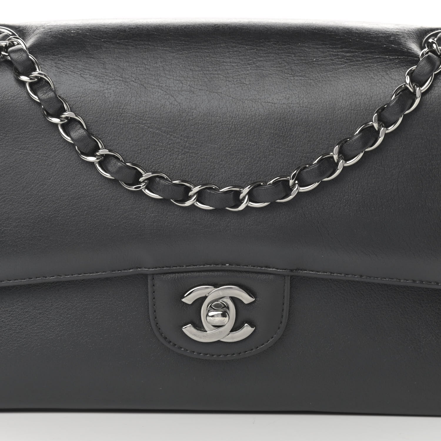 Chanel Calfskin Medium Classic Pure Double Flap Black 8 of 19