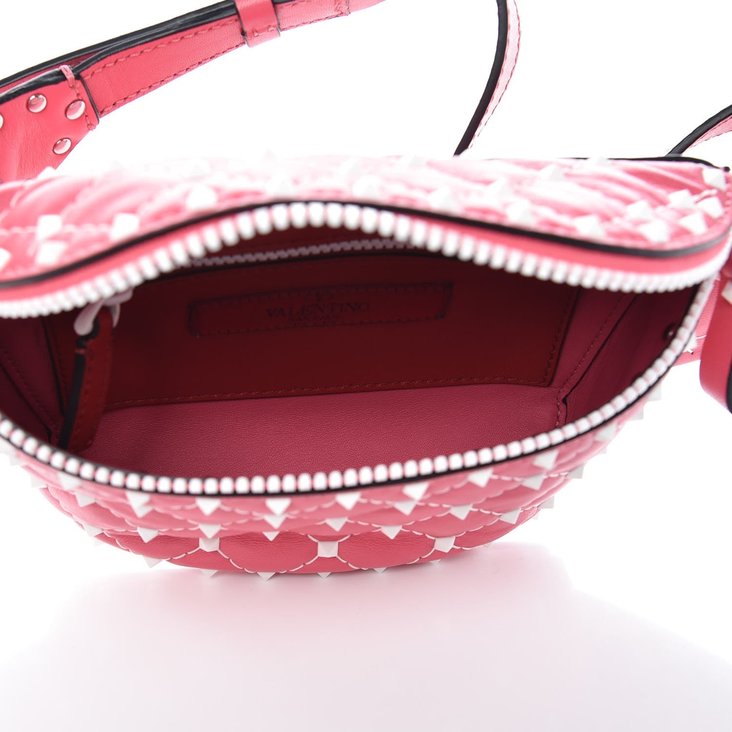 Valentino Garavani Lambskin Free Rockstud Spike Belt Bag Shadow Pink 5 of 6