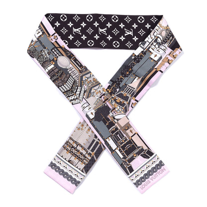 Louis Vuitton Silk Monogram Around The World Bandeau Black 1 of 3