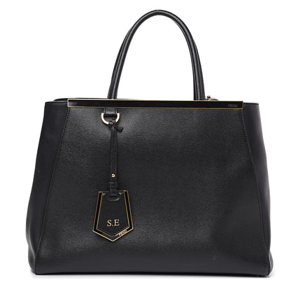 Fendi Vitello Elite Regular 2Jours Tote Black 1 of 12