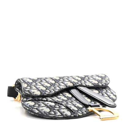 Christian Dior Oblique Saddle Belt Pouch Blue 4 of 10