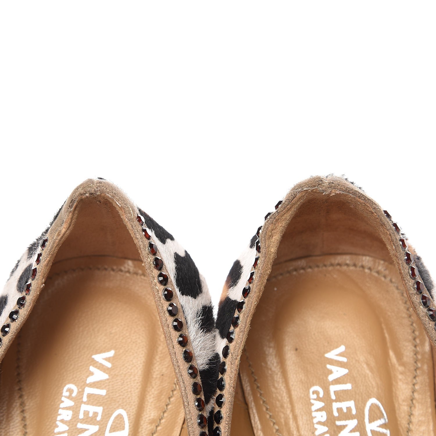 Valentino Garavani Pony Hair Leopard Print Crystal Flats 39 8 of 11