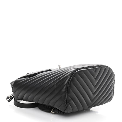 Chanel Calfskin Chevron Quilted Small Urban Spirit Backpack Black 4 of 10