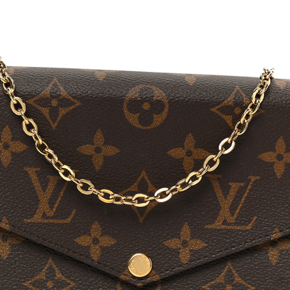Louis Vuitton Monogram Pochette Felicie Chain Wallet Fuchsia 12 of 15