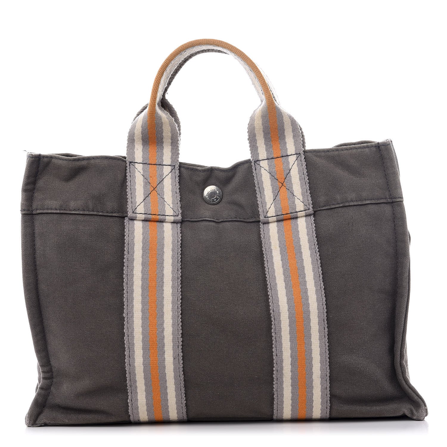 Hermes Canvas Tout Fourre PM Grey Orange 1 of 7
