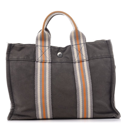 Hermes Canvas Tout Fourre PM Grey Orange 1 of 7