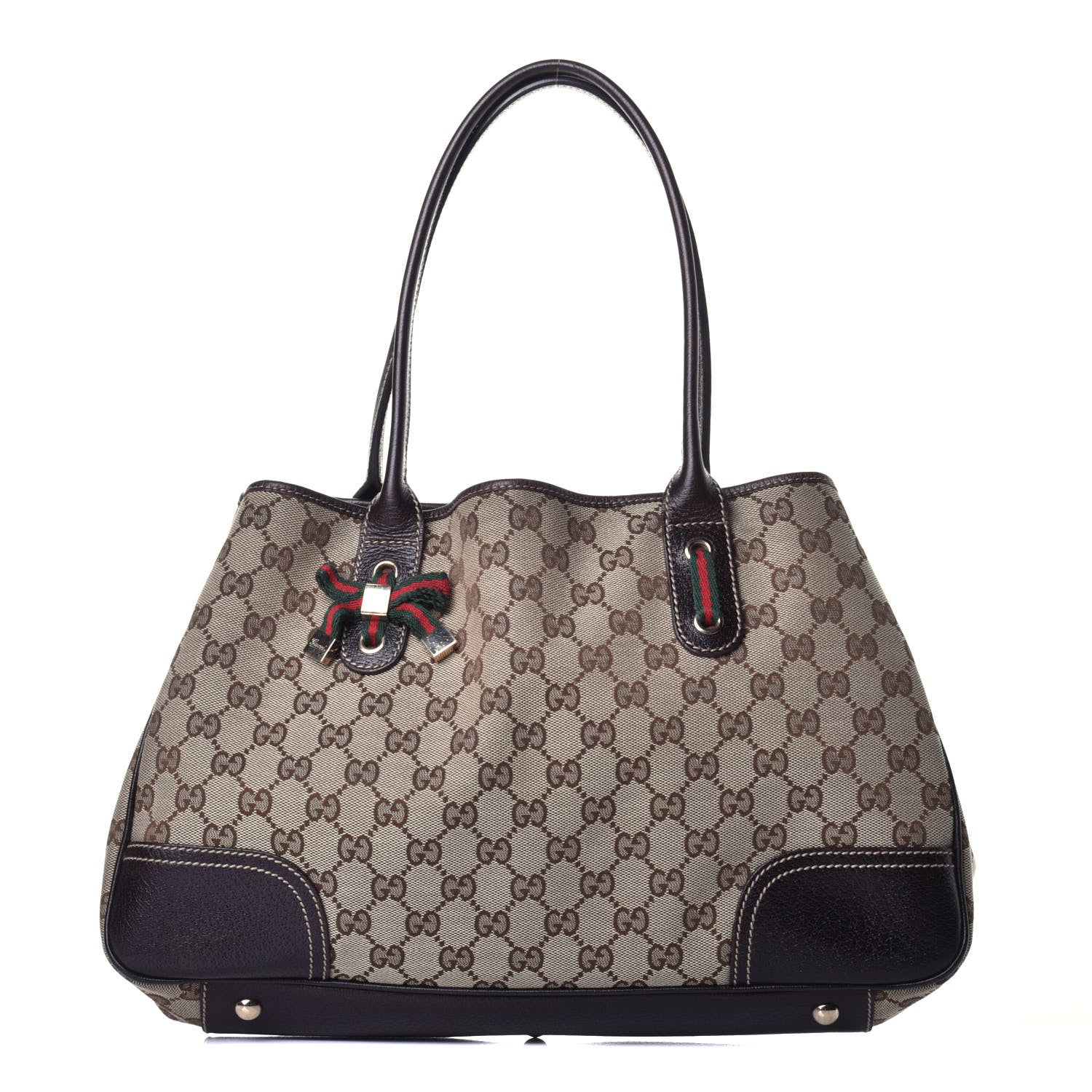 Gucci Monogram Medium Princy Tote Dark Brown 1 of 10