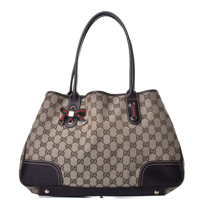 Gucci Monogram Medium Princy Tote Dark Brown 1 of 10