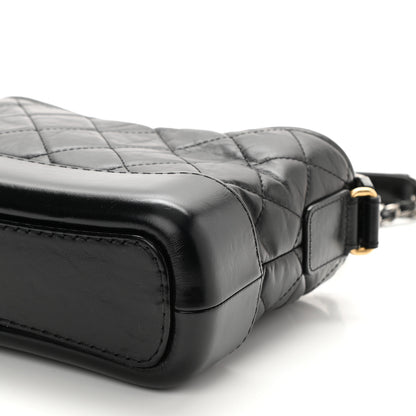 Chanel Aged Calfskin Quilted Small Gabrielle Hobo Black 10 of 10