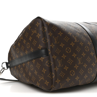 Louis Vuitton Monogram Macassar Keepall Bandouliere 55 7 of 8