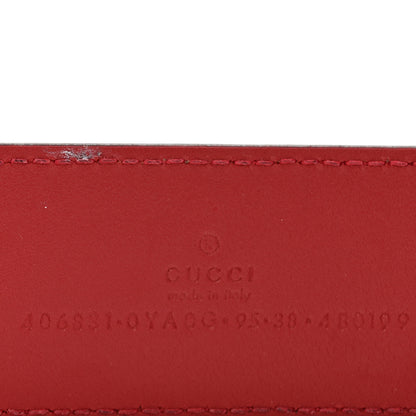 Gucci Plutone Calfskin Double G 40mm Belt 95 38 Rosso 5 of 10
