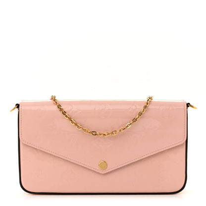 Louis Vuitton Vernis Felicie Chain Wallet Rose Ballerine 1 of 9