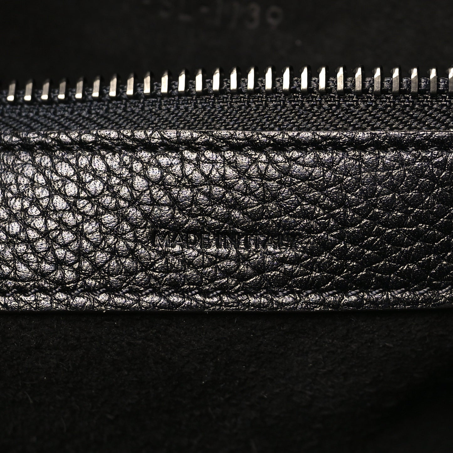 Drummed Calfskin Mini Luggage Black