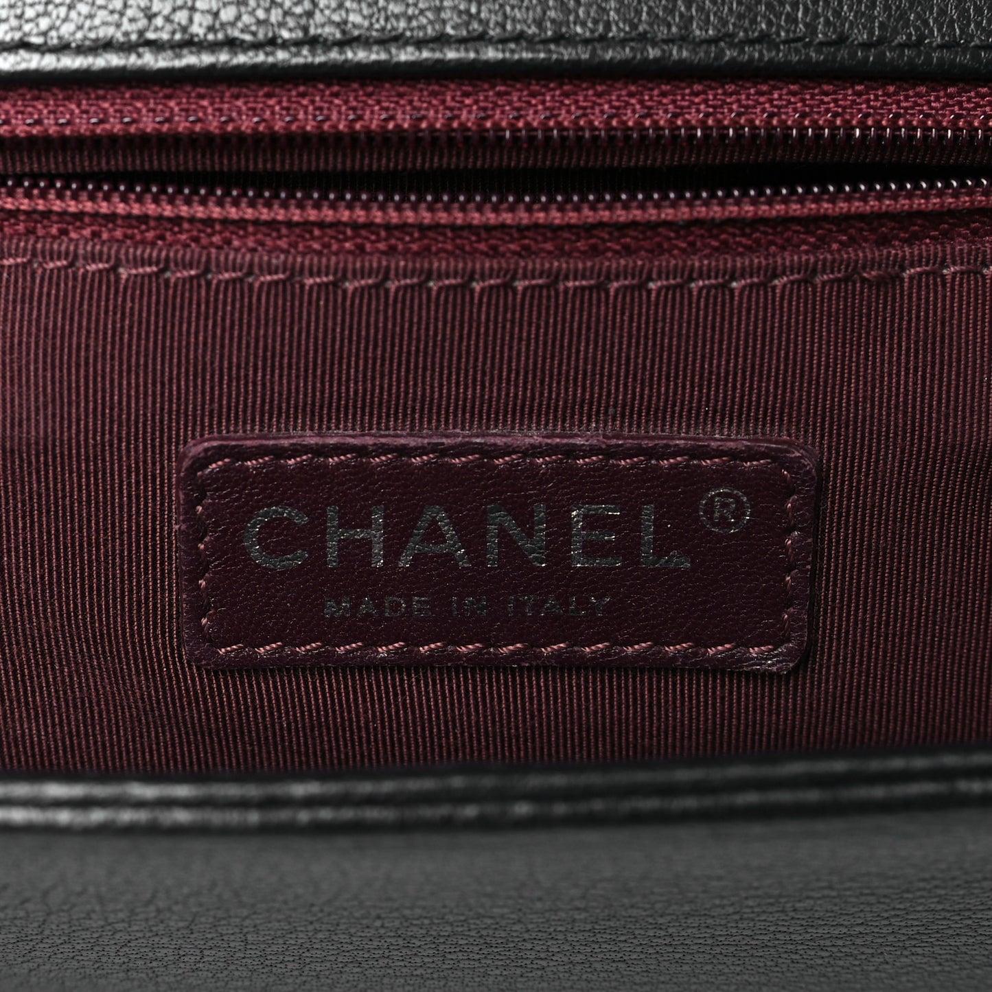 Goatskin Quilted Patent New Medium Duo Boy Flap Black