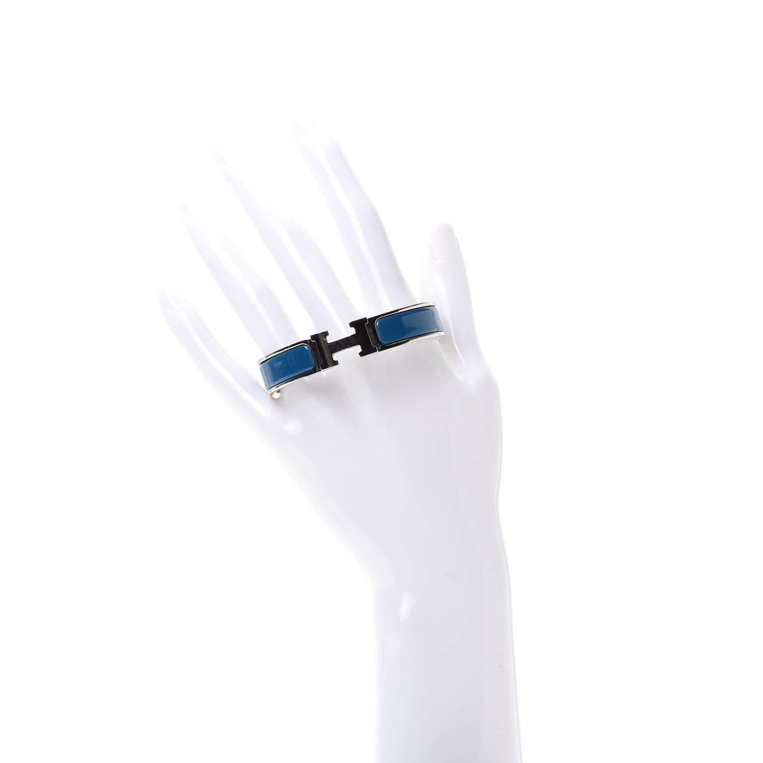Hermes Enamel Narrow Clic Clac H Bracelet PM Bleu Profond 2 of 4