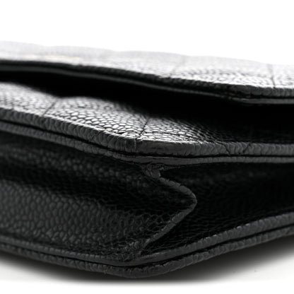 Chanel Caviar Quilted Wallet on Chain WOC Black 11 of 12