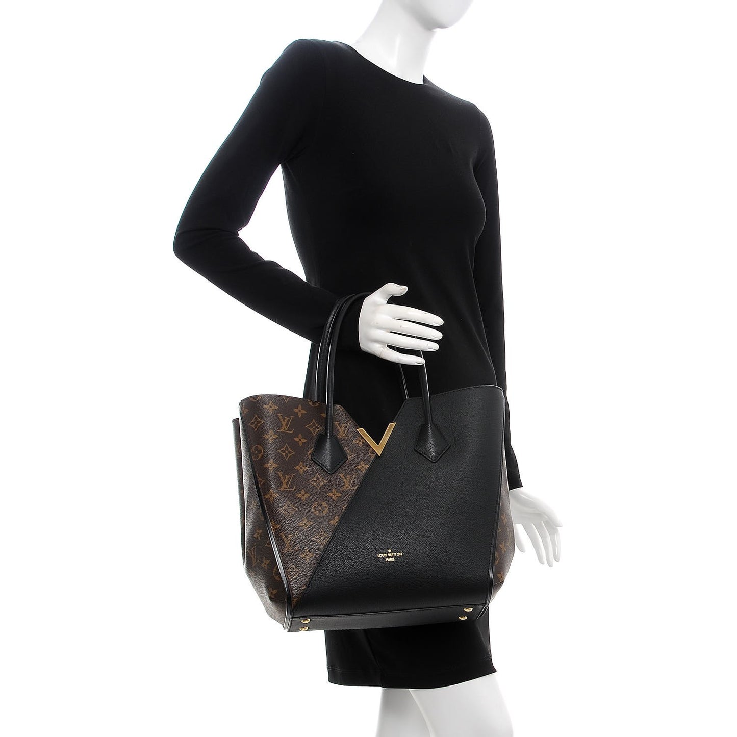Calfskin Monogram Kimono Tote Black