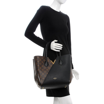 Louis Vuitton Calfskin Monogram Kimono Tote Black 2 of 6