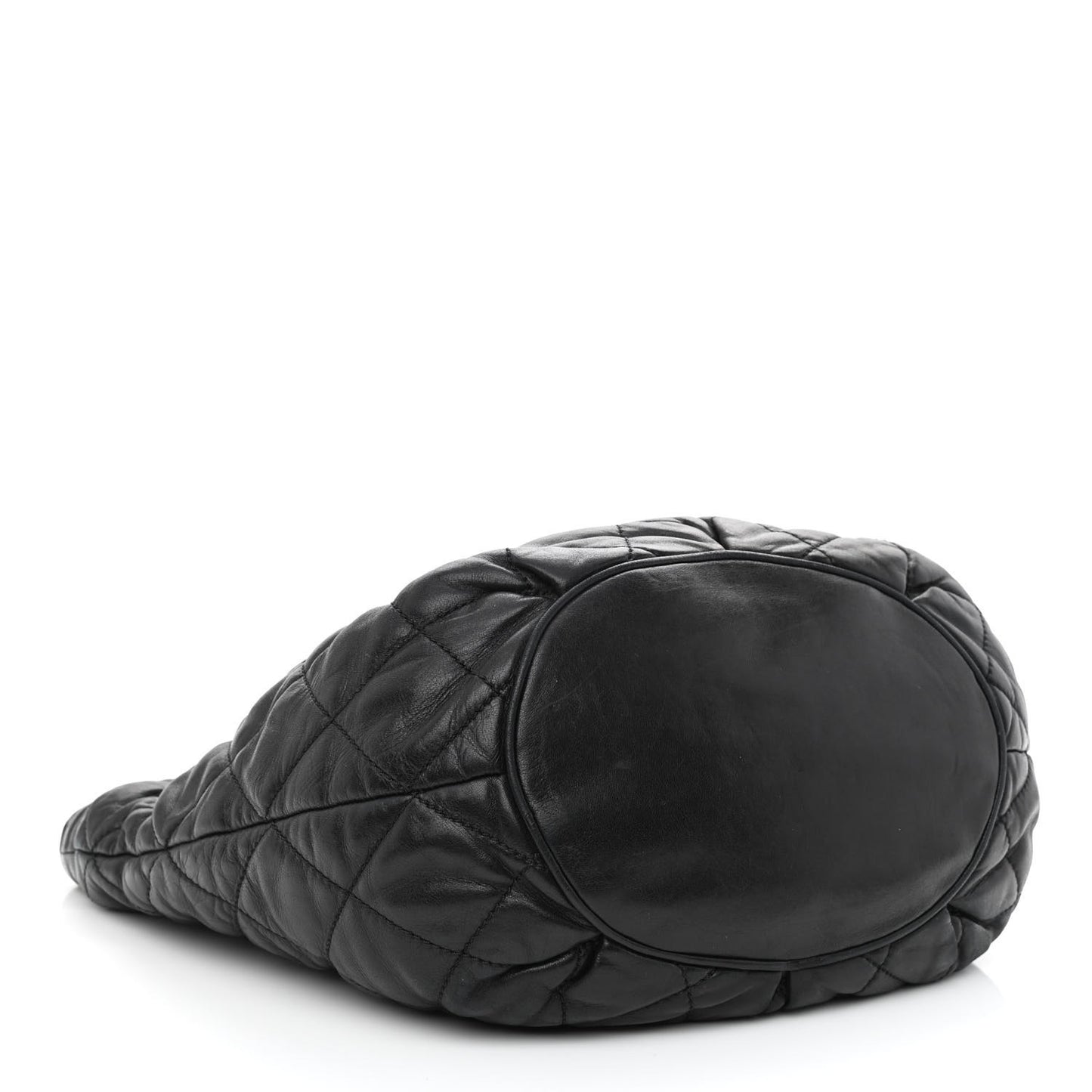 Lambskin Quilted Cloudy Bundle North South Tote Black