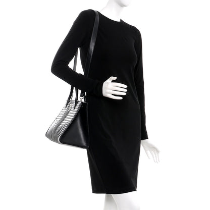 Prada Soft Calfskin Diagramme Handbag Nero Black 2 of 8