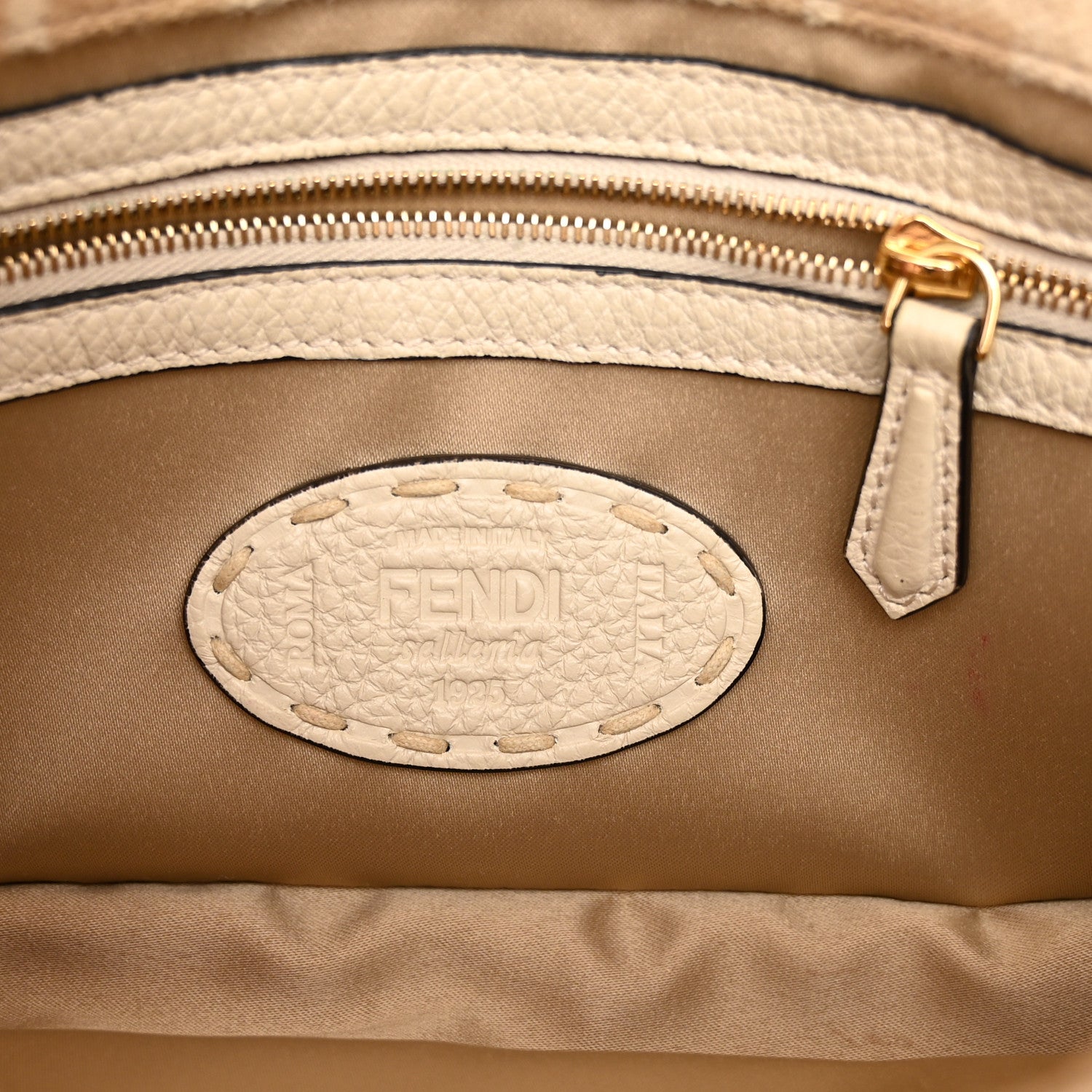 Fendi Wool Cuoio Romano Selleria FF 1974 Baguette 1997 Beige Cammello Camelia 6 of 10