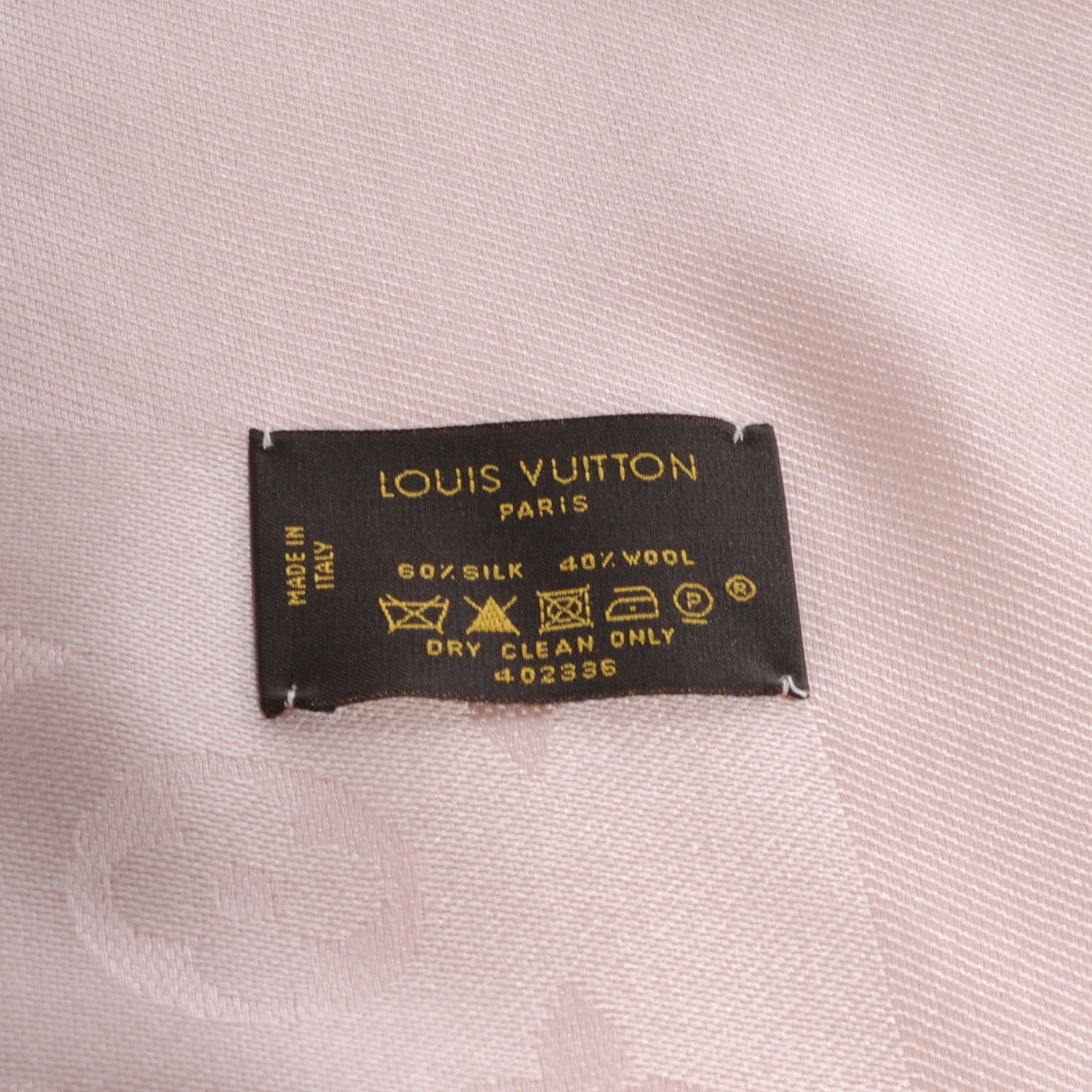 Louis Vuitton Wool Silk Monogram Shawl Rose Petale 5 of 5