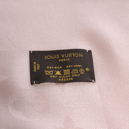Louis Vuitton Wool Silk Monogram Shawl Rose Petale 5 of 5