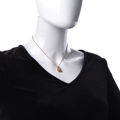 Hermes 18K Rose Gold Diamond Constance Amulette Pendant Necklace 2 of 7