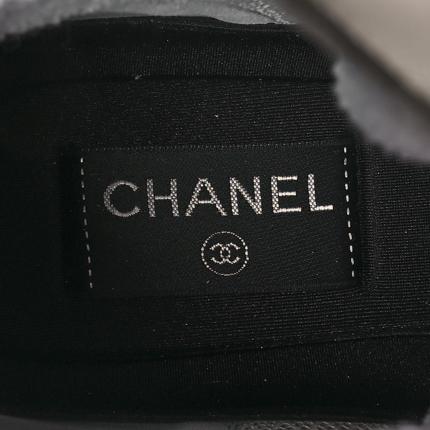 Chanel Calfskin Mesh Lycra Womens Logo High Top Sneakers 40 White 8 of 9