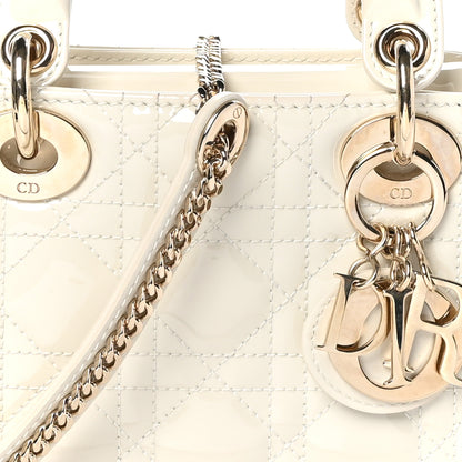 Christian Dior Patent Cannage Mini Lady Dior Latte 8 of 12