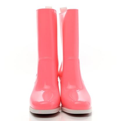 Christian Louboutin PVC Loubirain 70MM Rain Boots 37 Bubble Gum 2 of 7