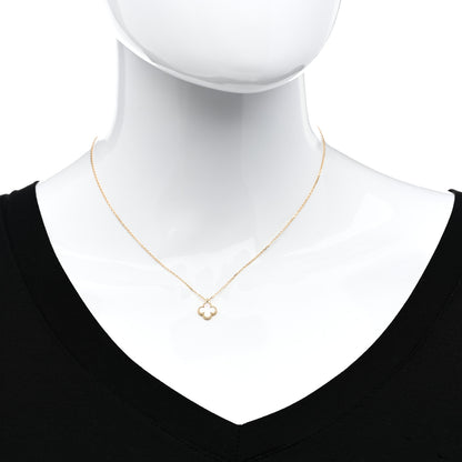 Van Cleef & Arpels 18K Yellow Gold Mother of Pearl Sweet Alhambra Pendant Necklace 2 of 6