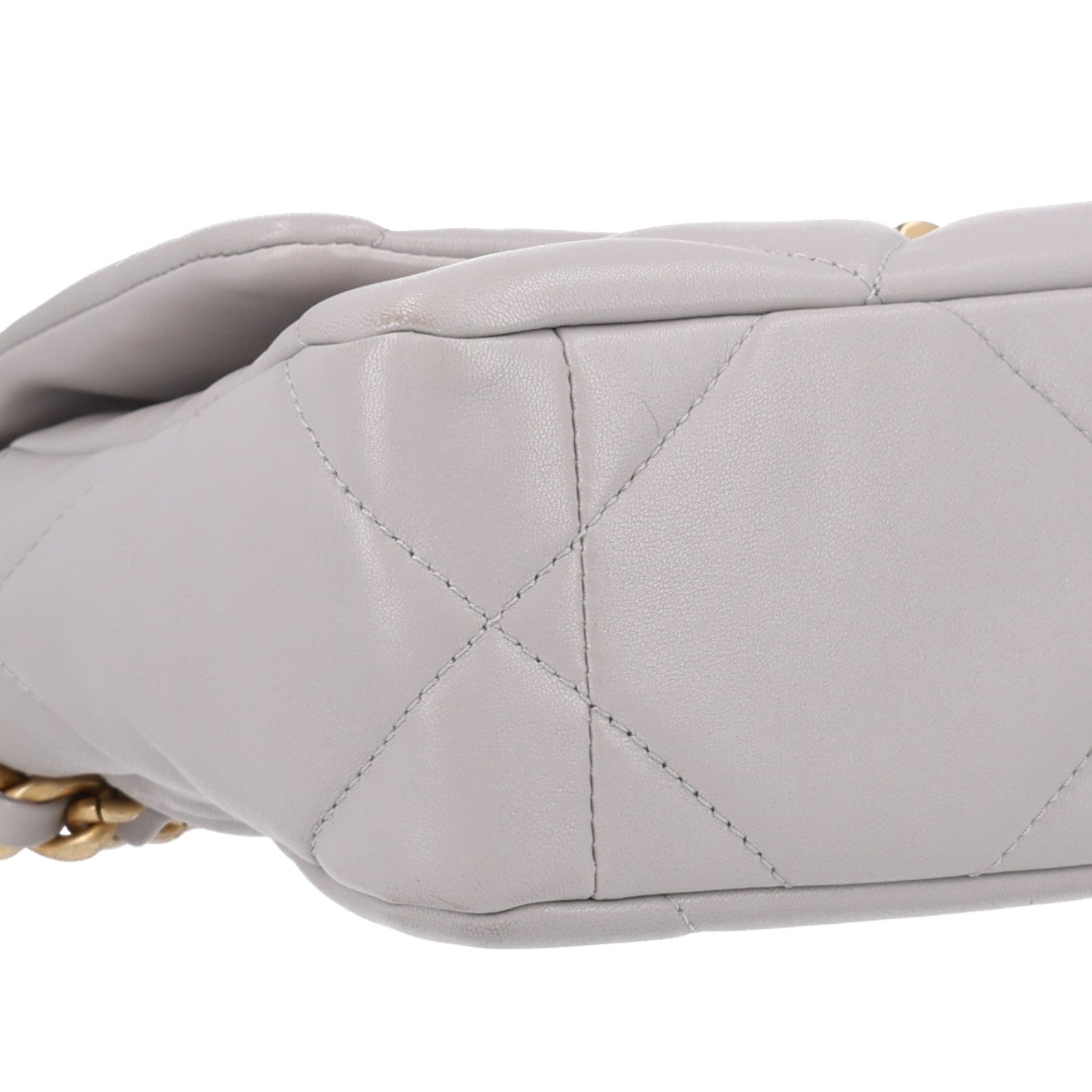 Chanel Lambskin Quilted Medium Chanel 19 Flap Grey 9 of 10
