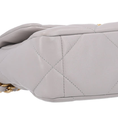 Chanel Lambskin Quilted Medium Chanel 19 Flap Grey 9 of 10